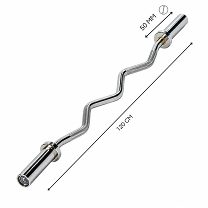 Barra De Gimnasio Linea Sport Barra Olimpica Z Olímpica Color Acero Cromado 6kg