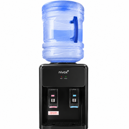 Dispensador de sobremesa para agua fria y caliente negro mate