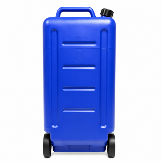 Bidón 35l Azul Con Ruedas Vaciador Para Parafina Combustible