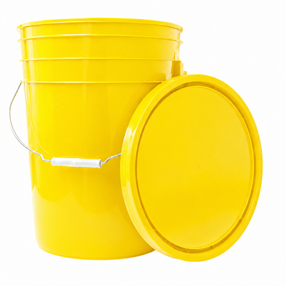 Balde de colores Liso 20 Litros Con Tapa, Con Mango, Sin Olor