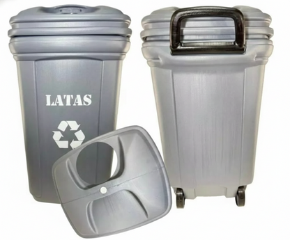 Contenedor de Basura Plástico 120 Litros con Ruedas | Uso Industrial y Hogar