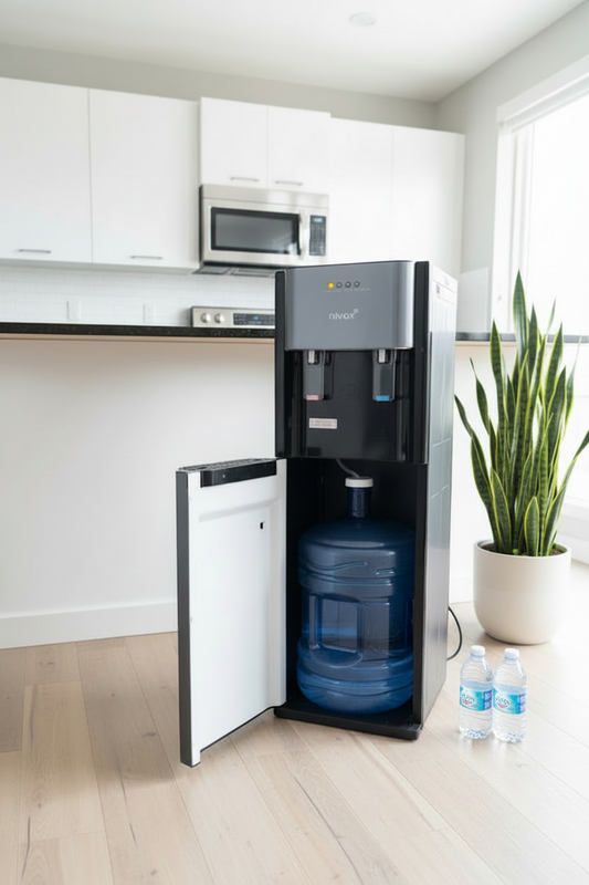 Dispensador De Agua De Bidon Oculto 20 Litros Negro Nivox