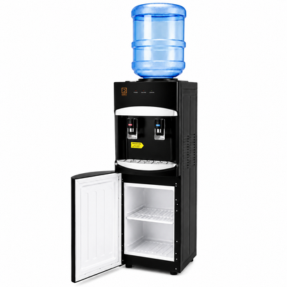 Dispensador de Agua Pedestal Frío y Caliente Negro Mate 93cm