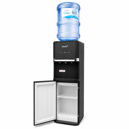 Dispensador de Agua Pedestal Frío y Caliente Negro Nivox