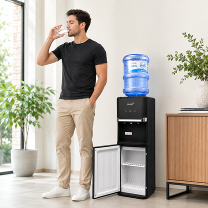 Dispensador de Agua con Compresor Frío y Caliente Negro | Nivox