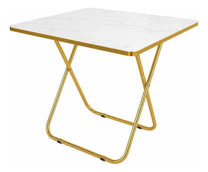 Mesa Plegable Cuadrada 70x70 cm Blanca