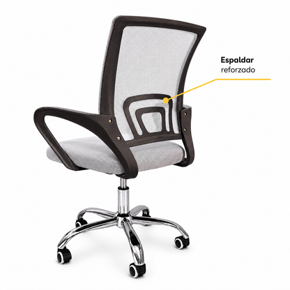 Silla De Oficina  Escritorio Mesh  Color Gris/ Negro