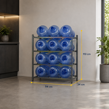 Rack Organizador 12 Botellones de Agua 20 Litros | Metal