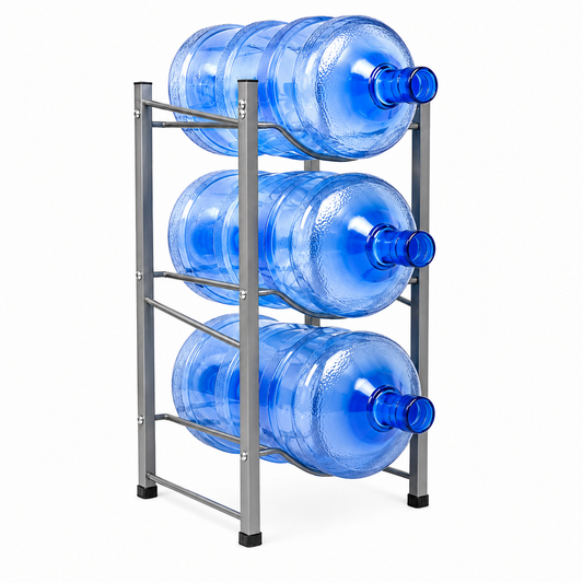 Rack Organizador 3 Botellones de Agua 20 Litros Negro