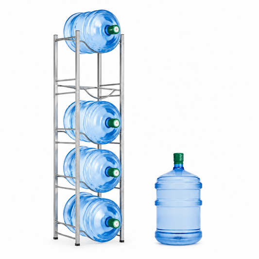 Rack Organizador 5 Botellones de Agua 20 Litros | Acero