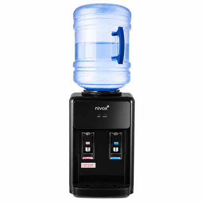 Dispensador de Agua Sobremesa Frío y Caliente Negro Mate | Nivox