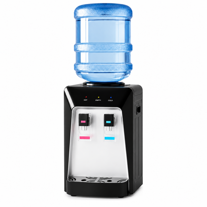 Dispensador de Agua Sobremesa Frío y Caliente Negro y Plata | Nivox