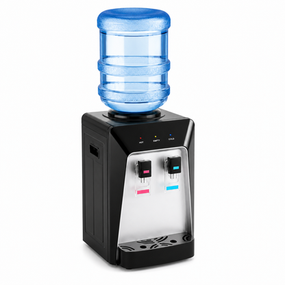 Dispensador de Agua Sobremesa Frío y Caliente Negro y Plata | Nivox