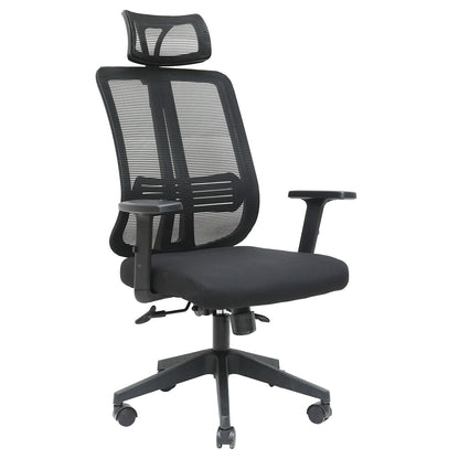 Silla De Escritorio Cuba Alta Brazo Reg Y Cabecero regulable Color Negro
