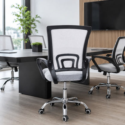 Silla De Oficina Pc Escritorio Mesh  Color Gris