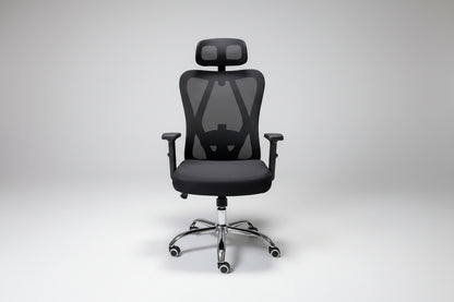 Silla De Escritorio Grecia Alta Brazo Reg Y Cabecero regulable Color Negro