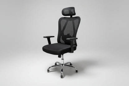 Silla De Escritorio Grecia Alta Brazo Reg Y Cabecero regulable Color Negro
