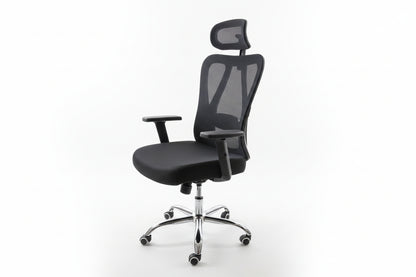 Silla De Escritorio Grecia Alta Brazo Reg Y Cabecero regulable Color Negro
