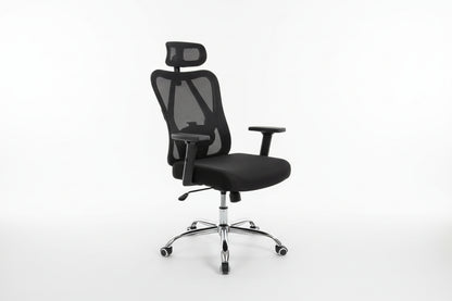 Silla De Escritorio Grecia Alta Brazo Reg Y Cabecero regulable Color Negro