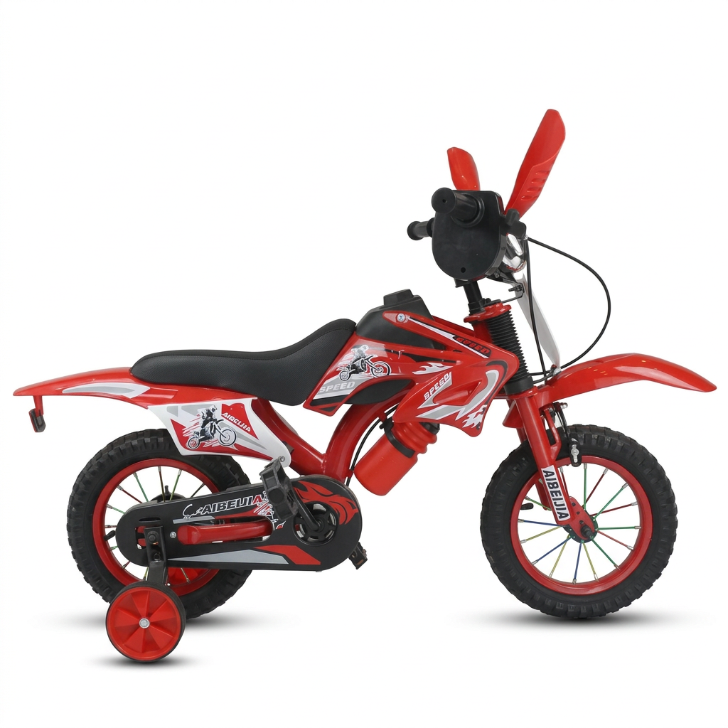 Bicicleta roja, perfil derecho