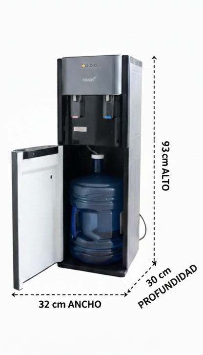 Dispensador De Agua De Bidon Oculto 20 Litros Negro Nivox