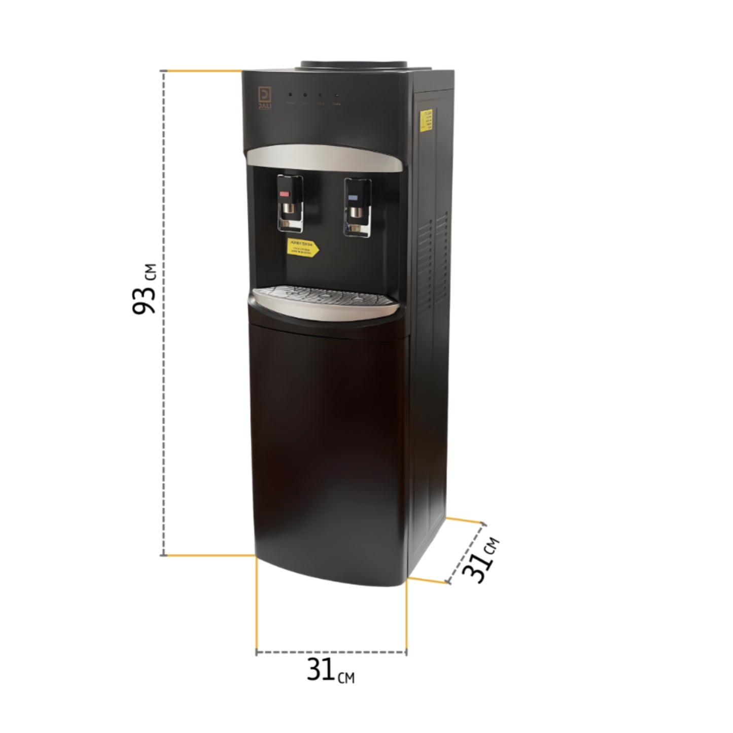 Dispensador de Agua Negro Mate Compresor Mod. LB-88-LC Black 93cm