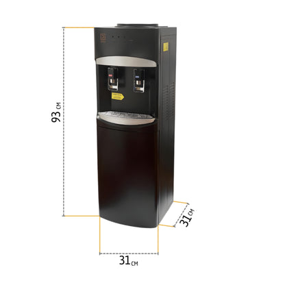 Dispensador de Agua Negro Mate Compresor Mod. LB-88-LC Black 93cm
