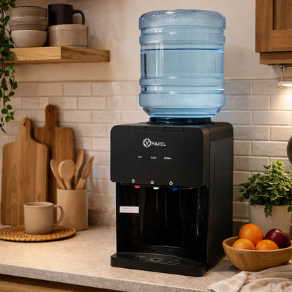 DISPENSADOR SOBREMESA COMPRESOR NEGRO (BLOQUEO DE AGUA CALIENTE)